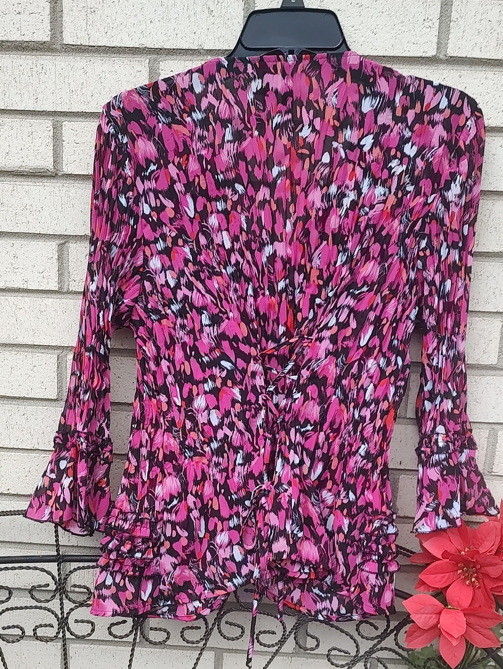 New Directions// Ruffled V-Neck Blouse - Picture 8 of 10